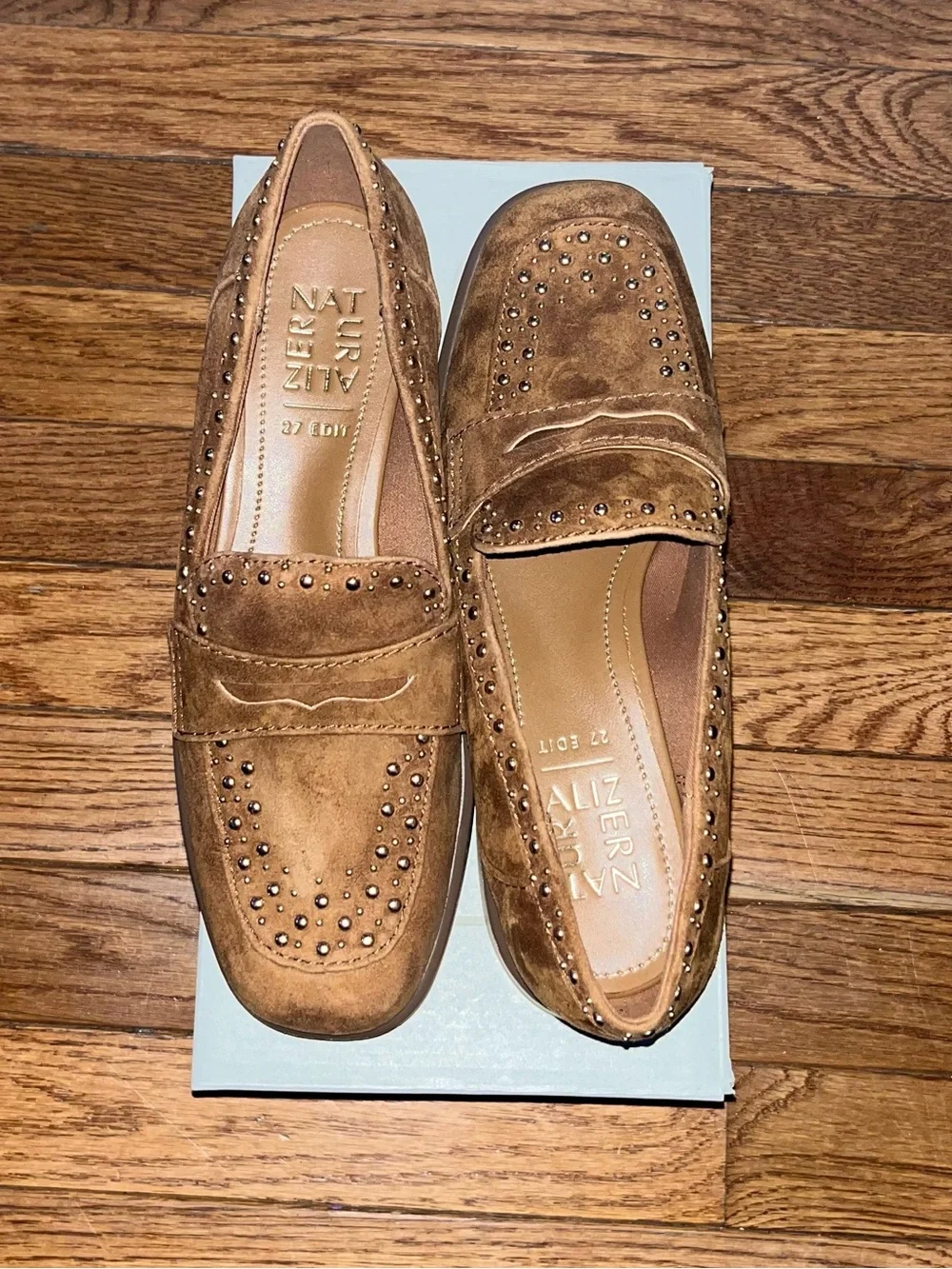 27 EDIT Naturalizer Haven 2 Penny Loafers Dark Chestnut Suede Women’s 8